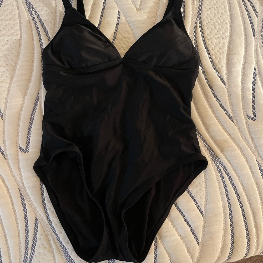 black one piece bathing suit